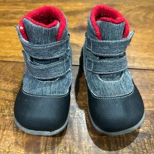 See Kai Run Denim and Black Kids Boots